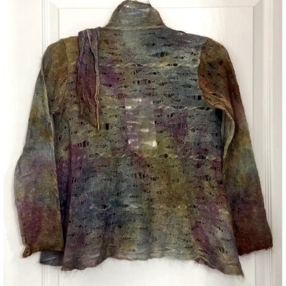 Aigua New Anthropologie Alpaca Multi Color Cardigan Boutique - Picture 3 of 15